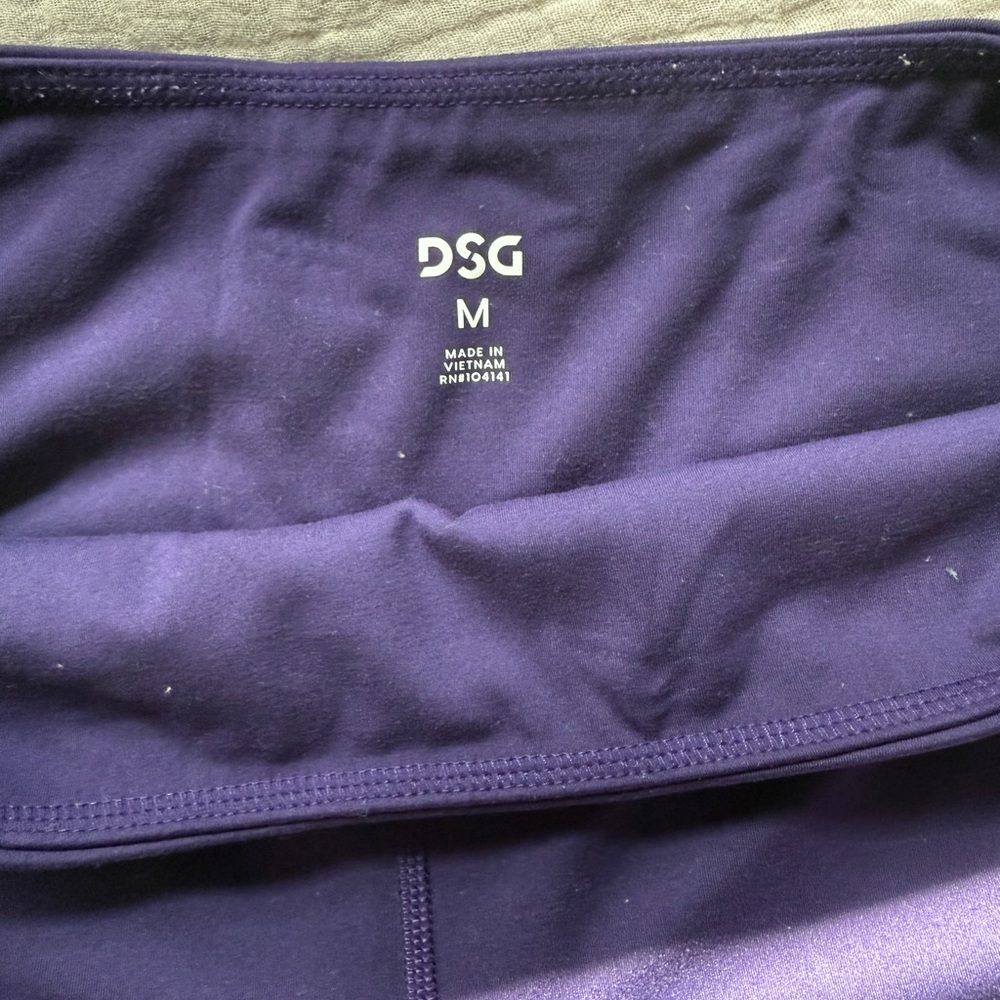 PAIR OF DSG DARK PURPLE VENTED WORKOUT LEGGINGS HIGH-RISE SIZE M - Picture 9 of 11